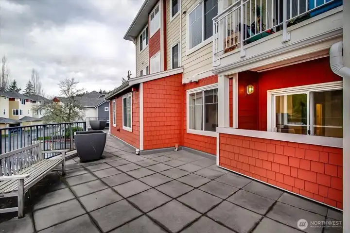 Space just behind your patio.