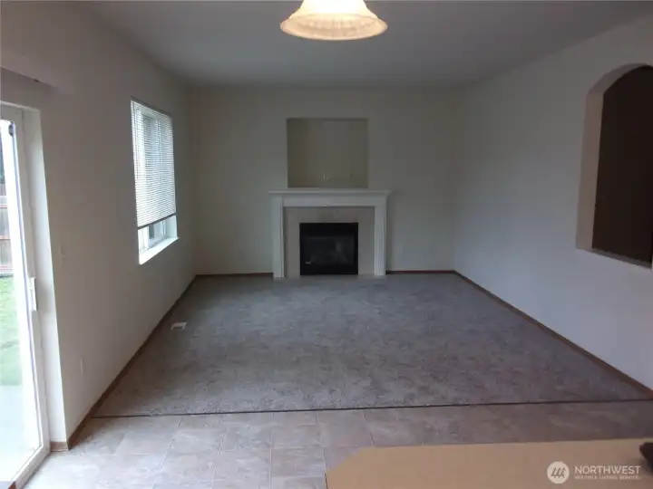 Family Room features gas fireplace.