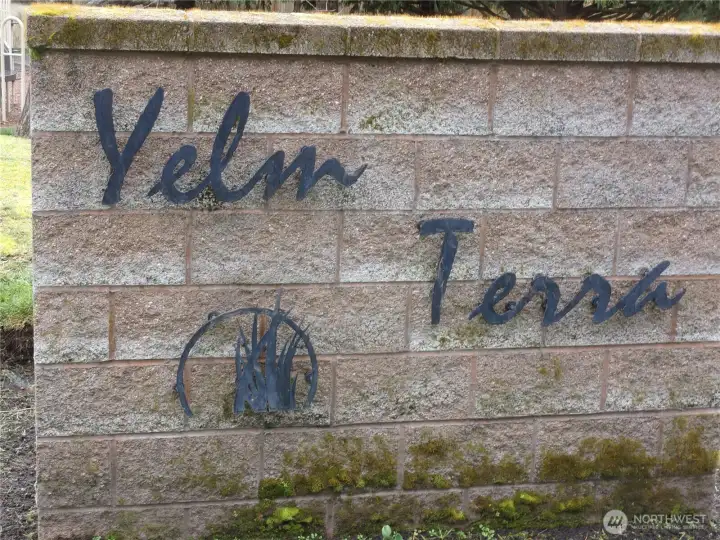 Sign for the community park.