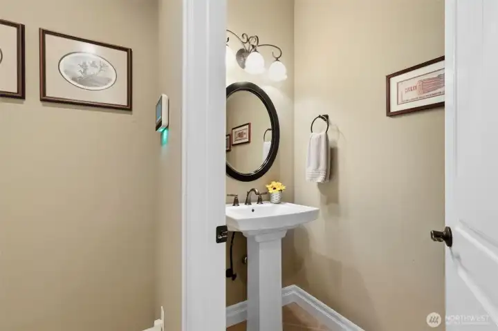 1/2 bath for guests on main.