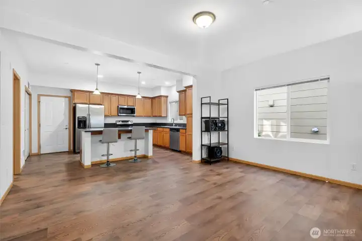 Large space for dining table