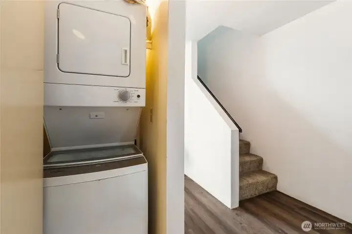 Stack washer and dryer
