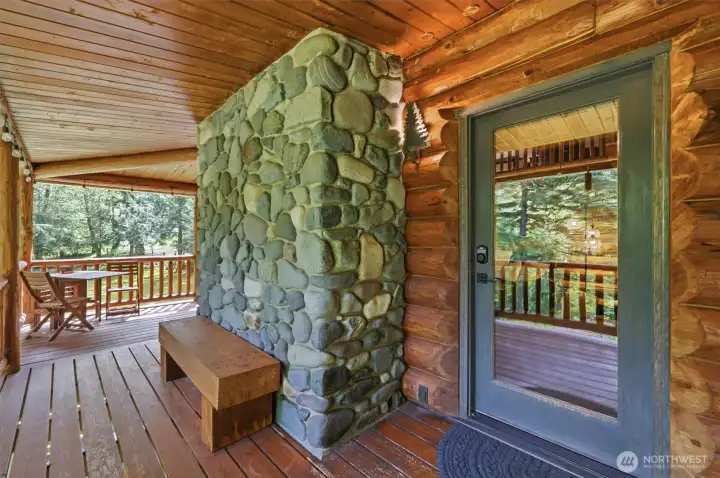 Welcome to serenity enjoy the covered wrap around porch year round.