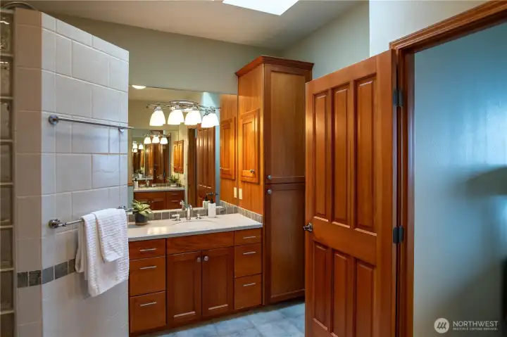 Primary Bath with dual vanities.