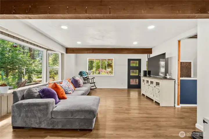 Sun-drenched family room