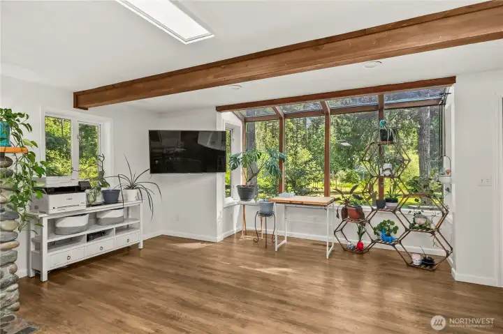 Sunroom area off dining room