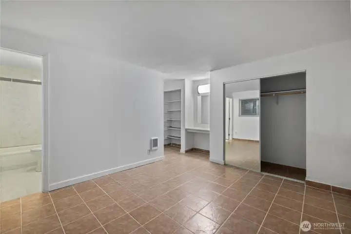 Main bedroom has a vanity to help you get ready