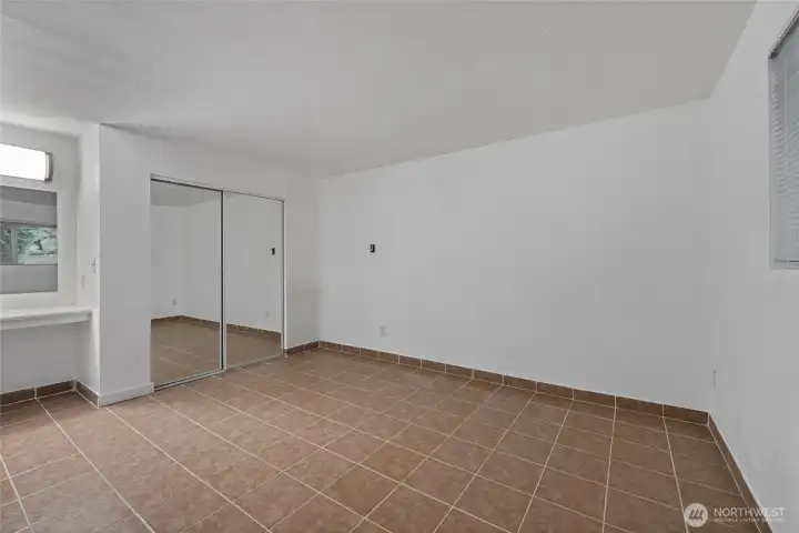 Mirrored closet doors to help you get ready for your day