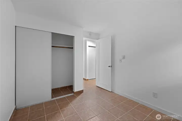 Nice sized closet in the 2nd bedroom