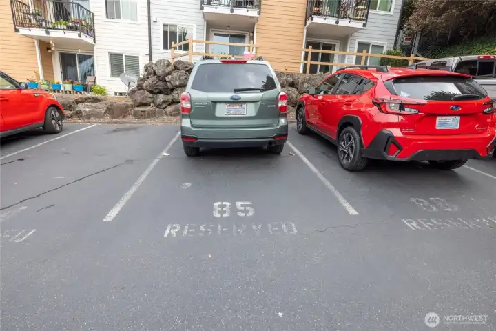Your own parking spot is number 85