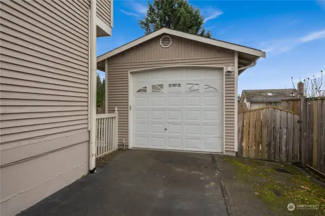 Super nice detached garage is 23'd'x 14'w and back section is 22'd x 20'W