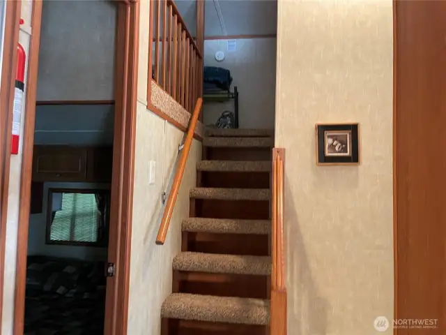 Up to the loft.