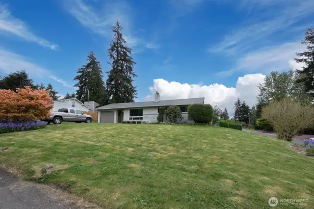 Corner lot with plenty of open space