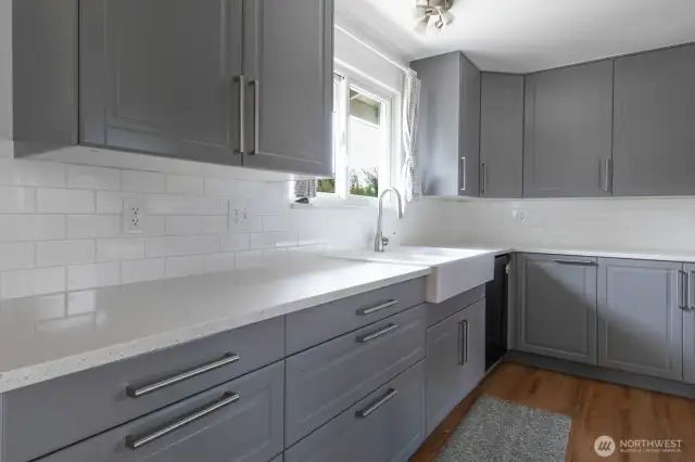 Sleek and efficient updated kitchen
