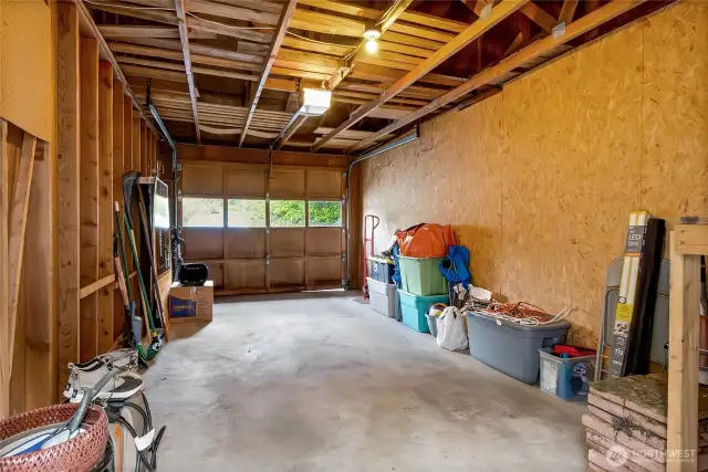 Inside garage