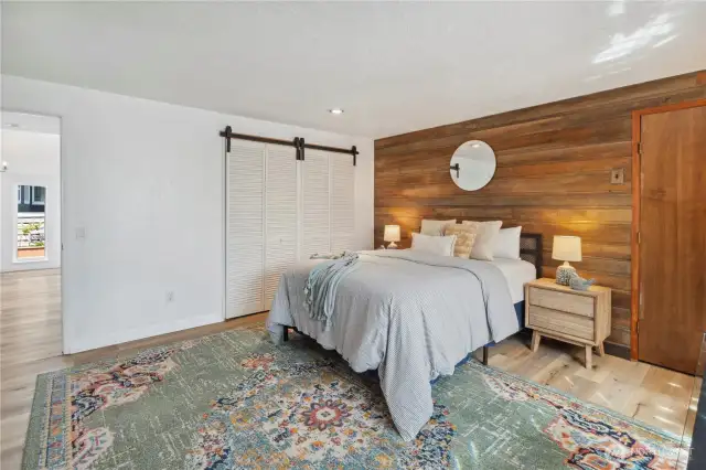 Main Floor Primary Suite w/ ADA Bathroom + Sauna
