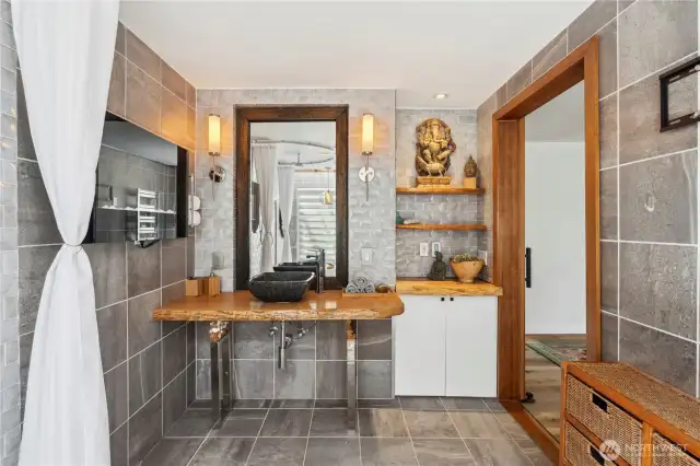Main Floor Primary Suite w/ ADA Bathroom + Sauna