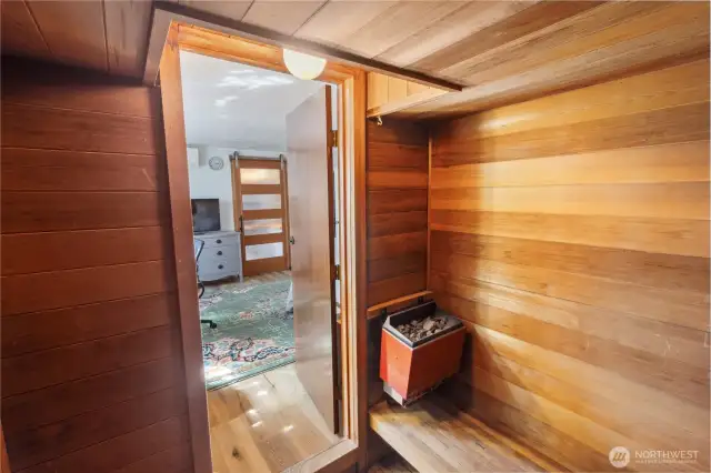 Main Floor Primary Suite w/ ADA Bathroom + Sauna
