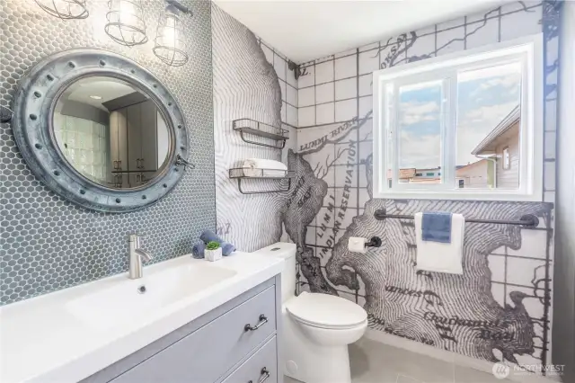 Guest bathroom w/Shower + Nautical theme