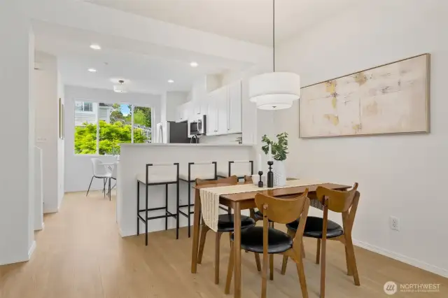 Lots of dining spaces for entertaining