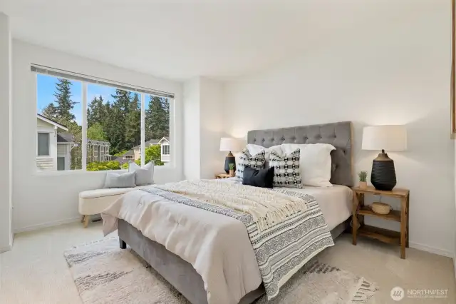 Spacious primary suite