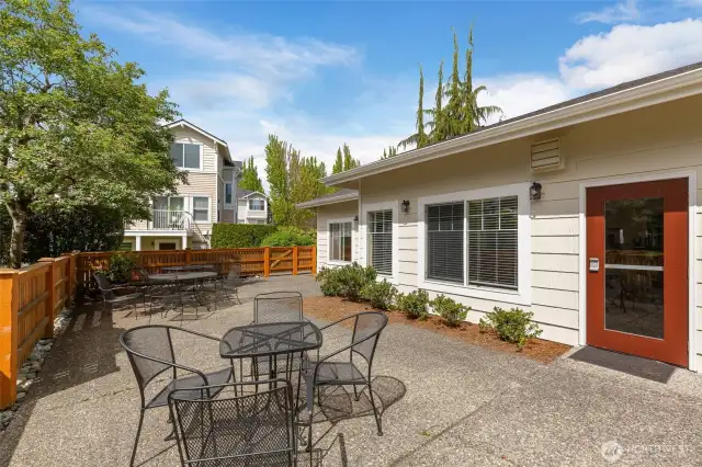 Patio space at clubhouse