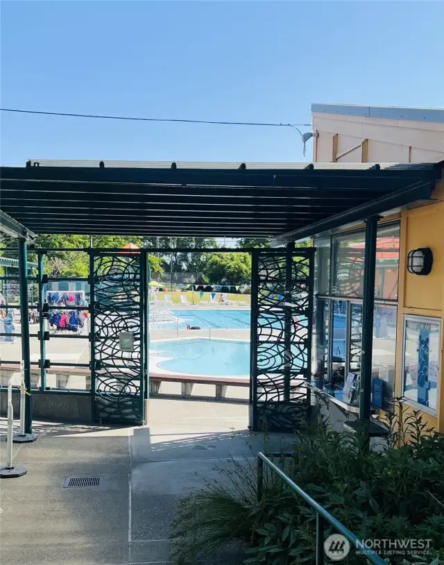 Entrance to the nearby community pool.