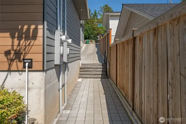 Always lots of parking avaialble on 32nd.   Walk up the stairs to 3240B.  or park in the garage located from the alley access.