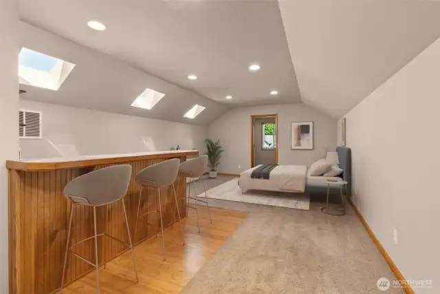 Digitally staged as a studio area.