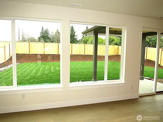 Rare large back yard.