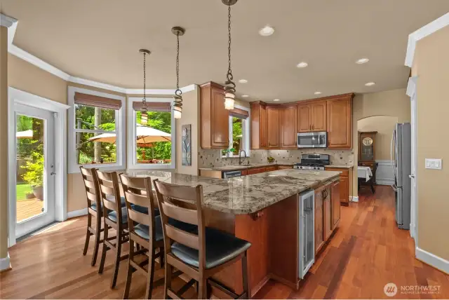 This is a huge slabe of granite and a complete show piece for entertaining