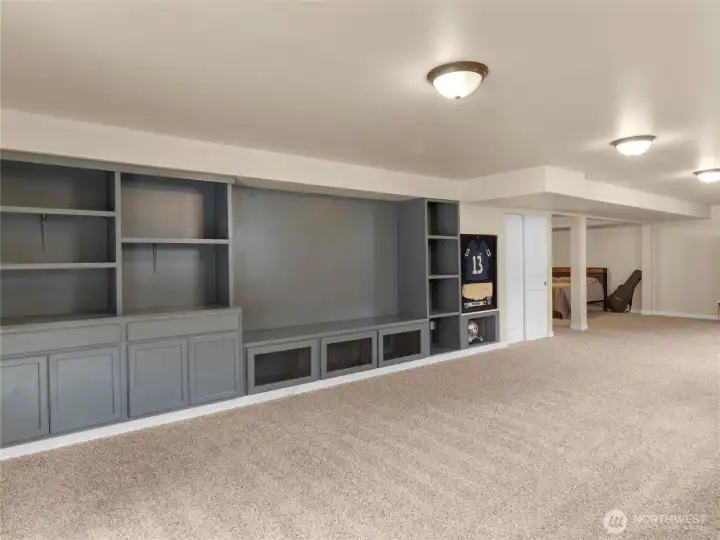 Huge recreation room in the basement, perfect for movie nights