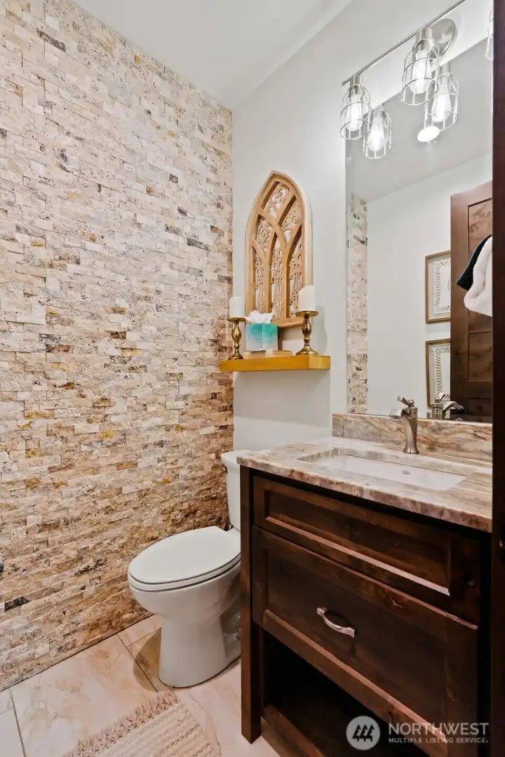 Main level powder room