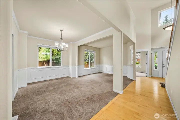 Formal living room and dining room.