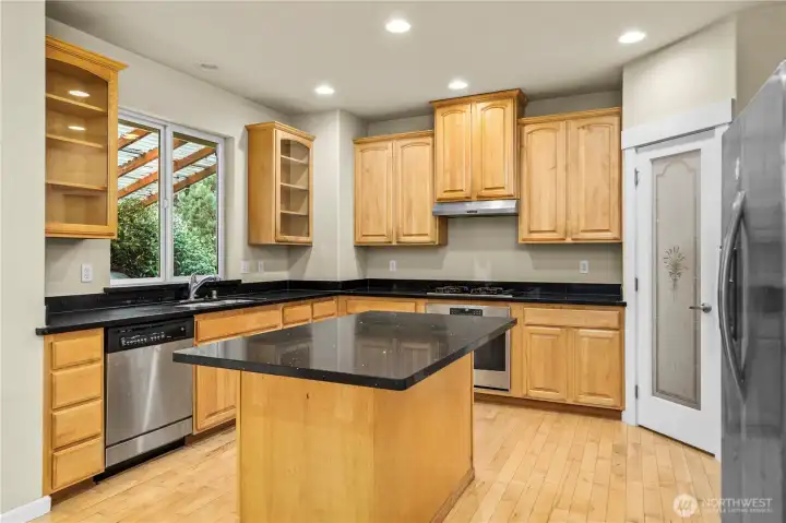 Granite countertops.