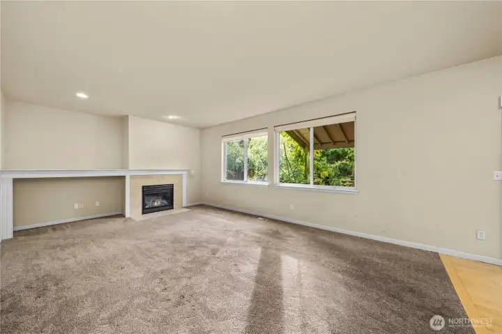 Large fireside family room.