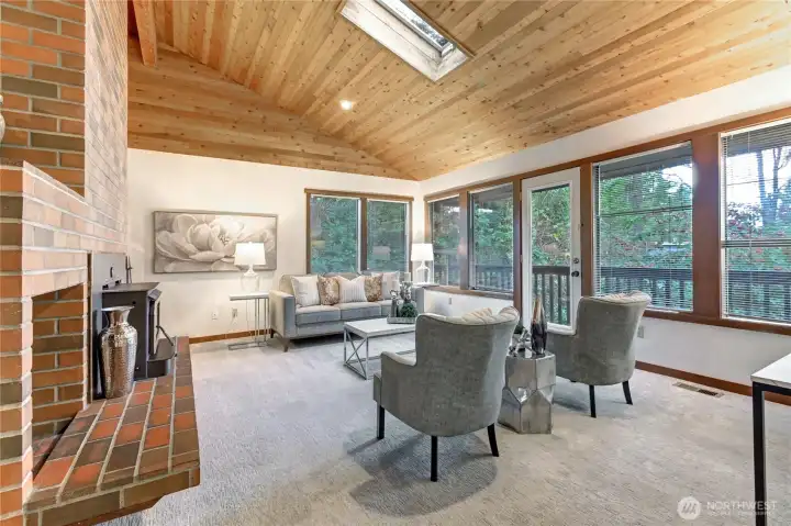 Walls of windows in living rm & dining rm.