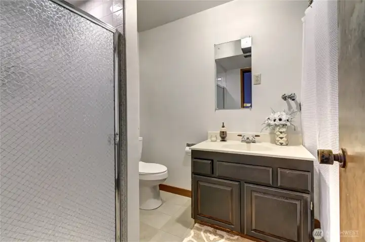 Lower level 3/4 bath