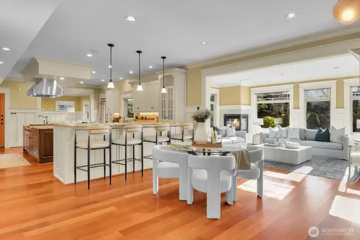 Open concept living creates beautiful sight lines throughout the main level of the home