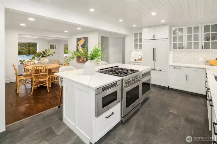 Notice a built-in microwave and then two ovens to address those cooking adventures.