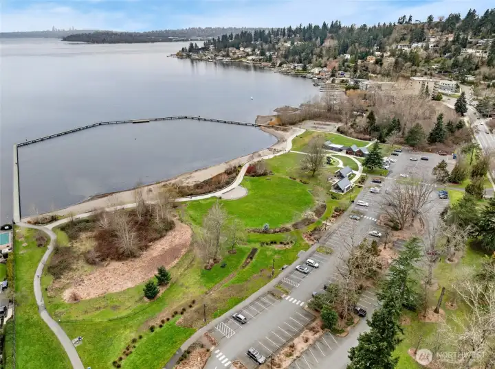 Juanita Beach Boardwalk, just minutes away