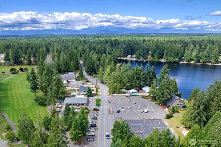Aerial view of the amenities