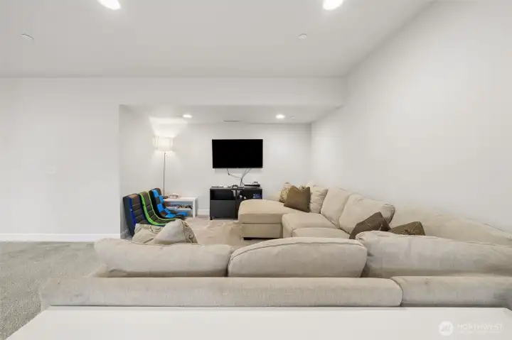 Another view of the lower level rec room