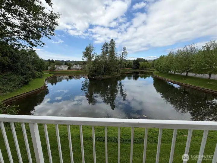 Private lake view from the balcony