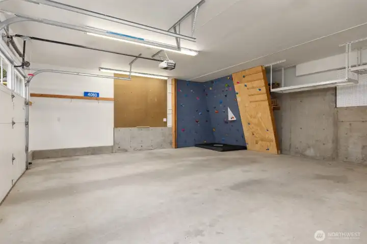 Interior of detached garage.