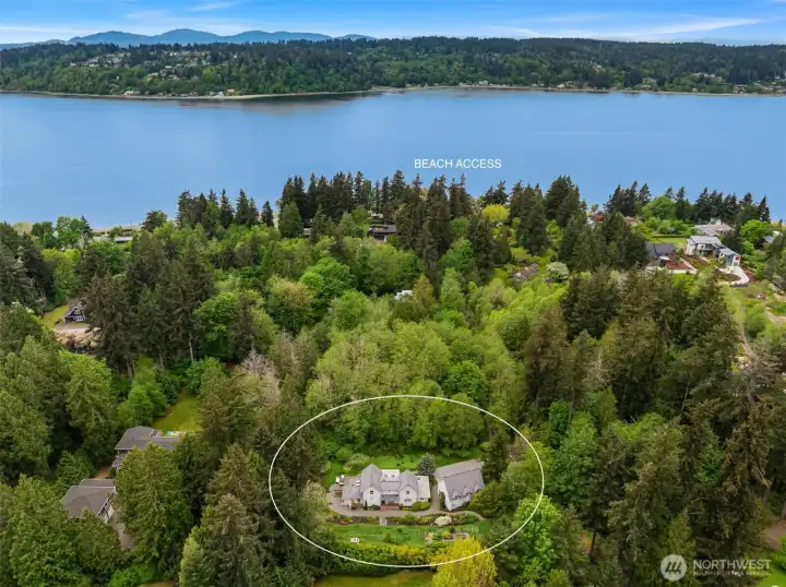 The home sits above Crystal Springs in a quiet, private location.
