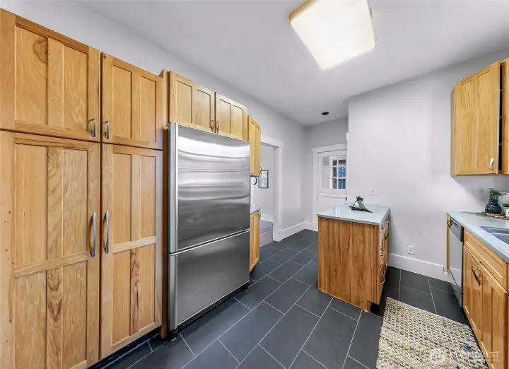 Large pantry stylish new tile flooring