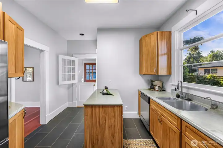 Enjoy a stable door into the mud room and laundry area