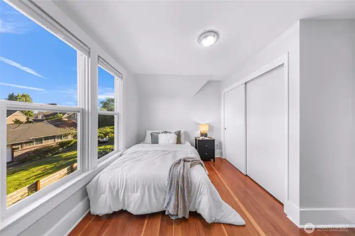Second bedroom with a lovely view and sunlight throughout