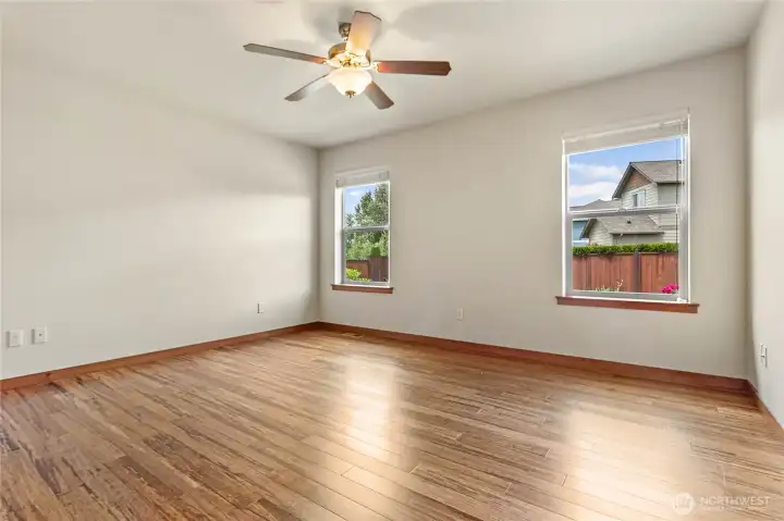 Primary bedroom is situated on the opposite side of the house from the other bedrooms for complete privacy. Primary bedroom is situated on the opposite side of the house from the other bedrooms for complete privacy.